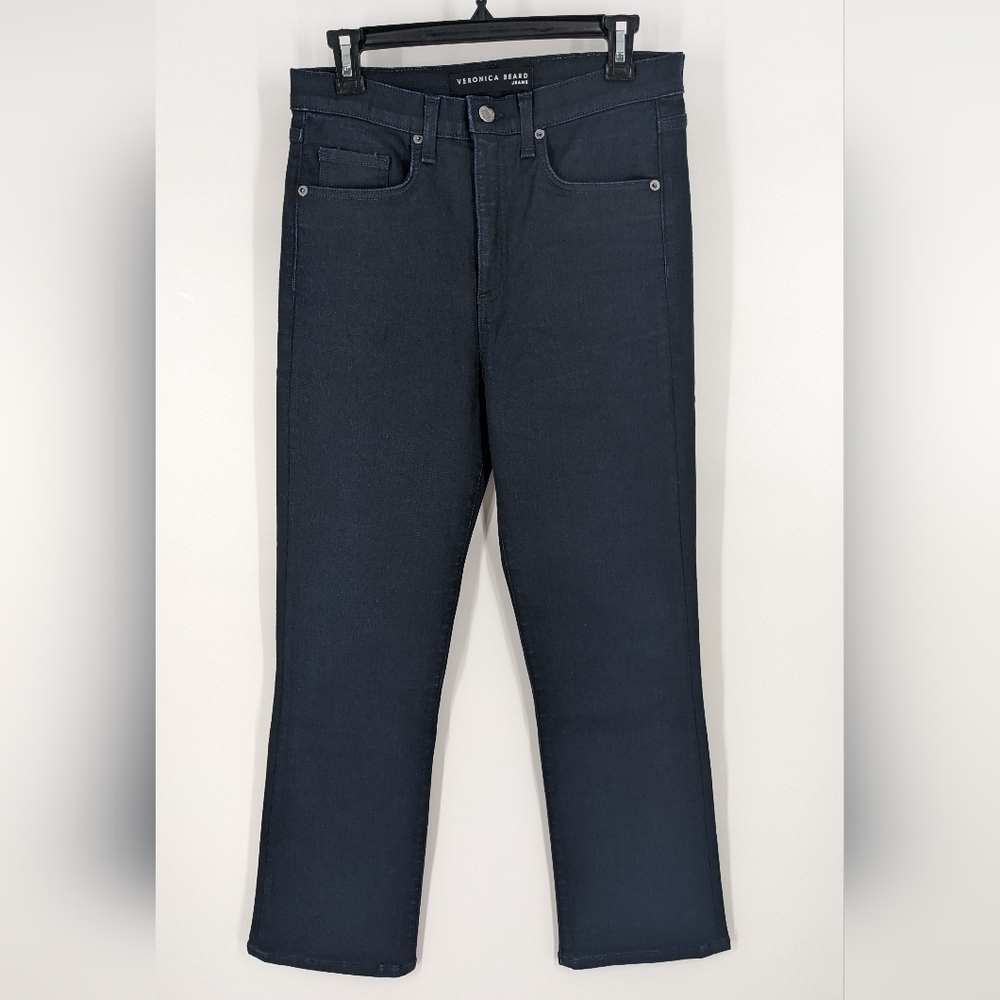 Veronica Beard Carly 11" Kick Flare‎ Cropped Indigo Jeans Size 8